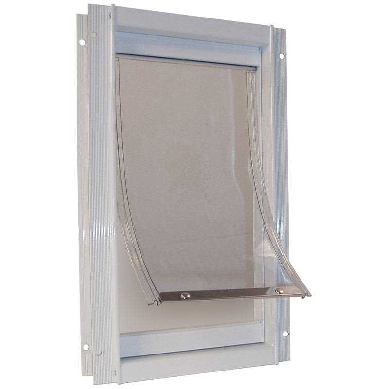 White Aluminum Pet Door F42537