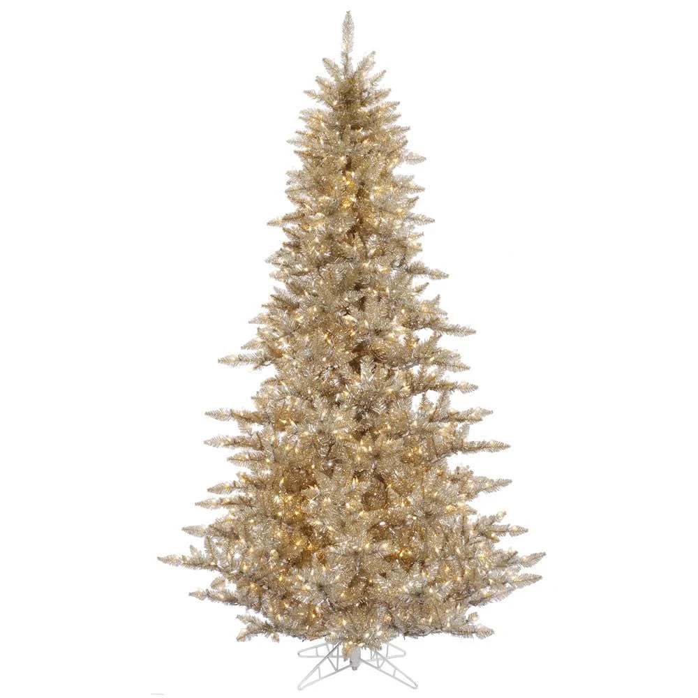 3 ft Champagne Fir Artificial Christmas Tree with 100 Warm White LED Lights Y102