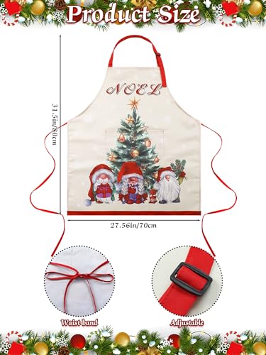 6 Pcs Christmas Aprons with Pockets U21757