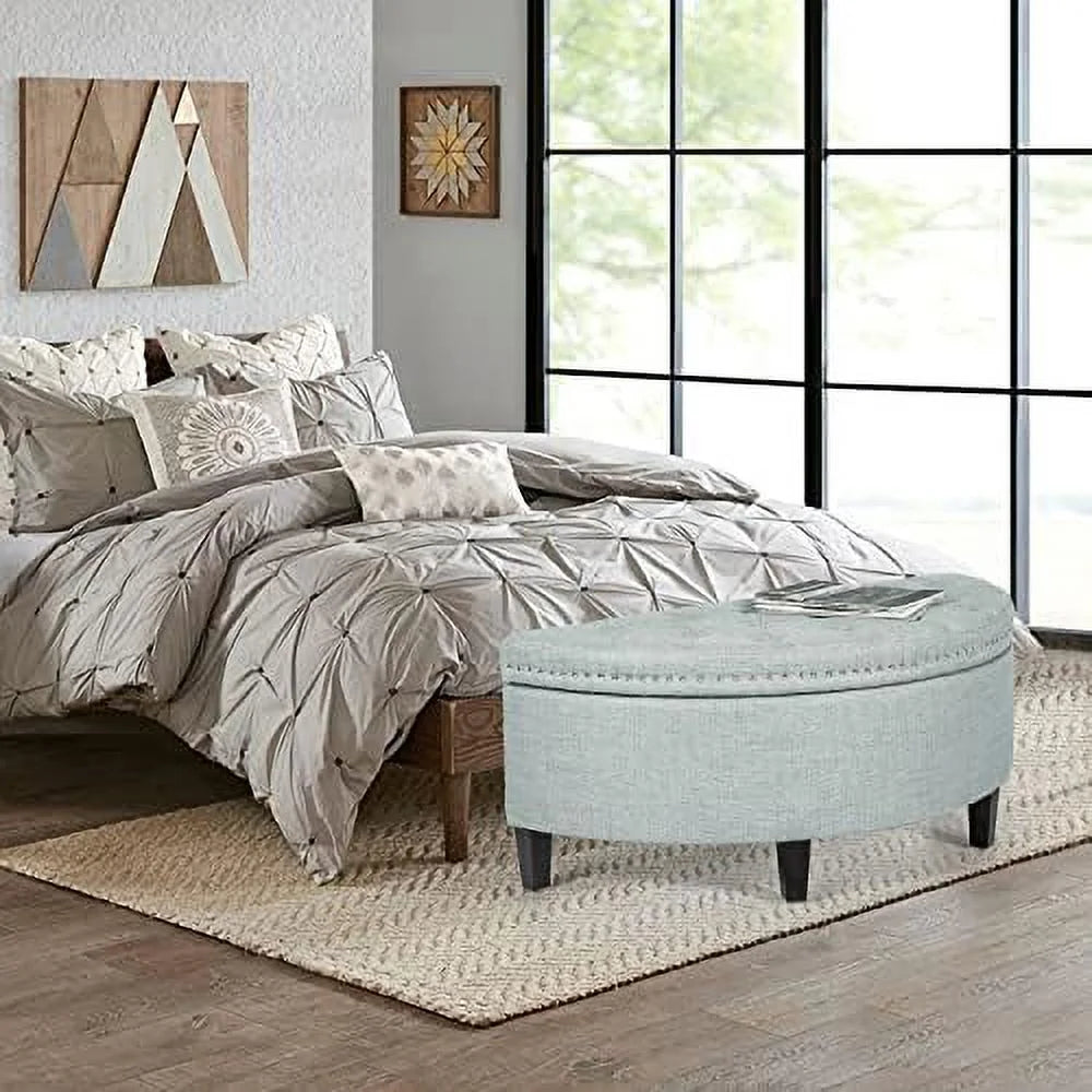 PU Leather Tufted Ottoman Bench L7368