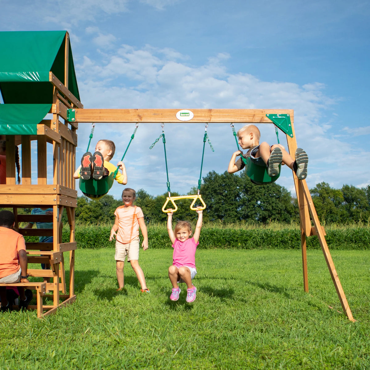 All Cedar Wood Playset Swing Set V378264