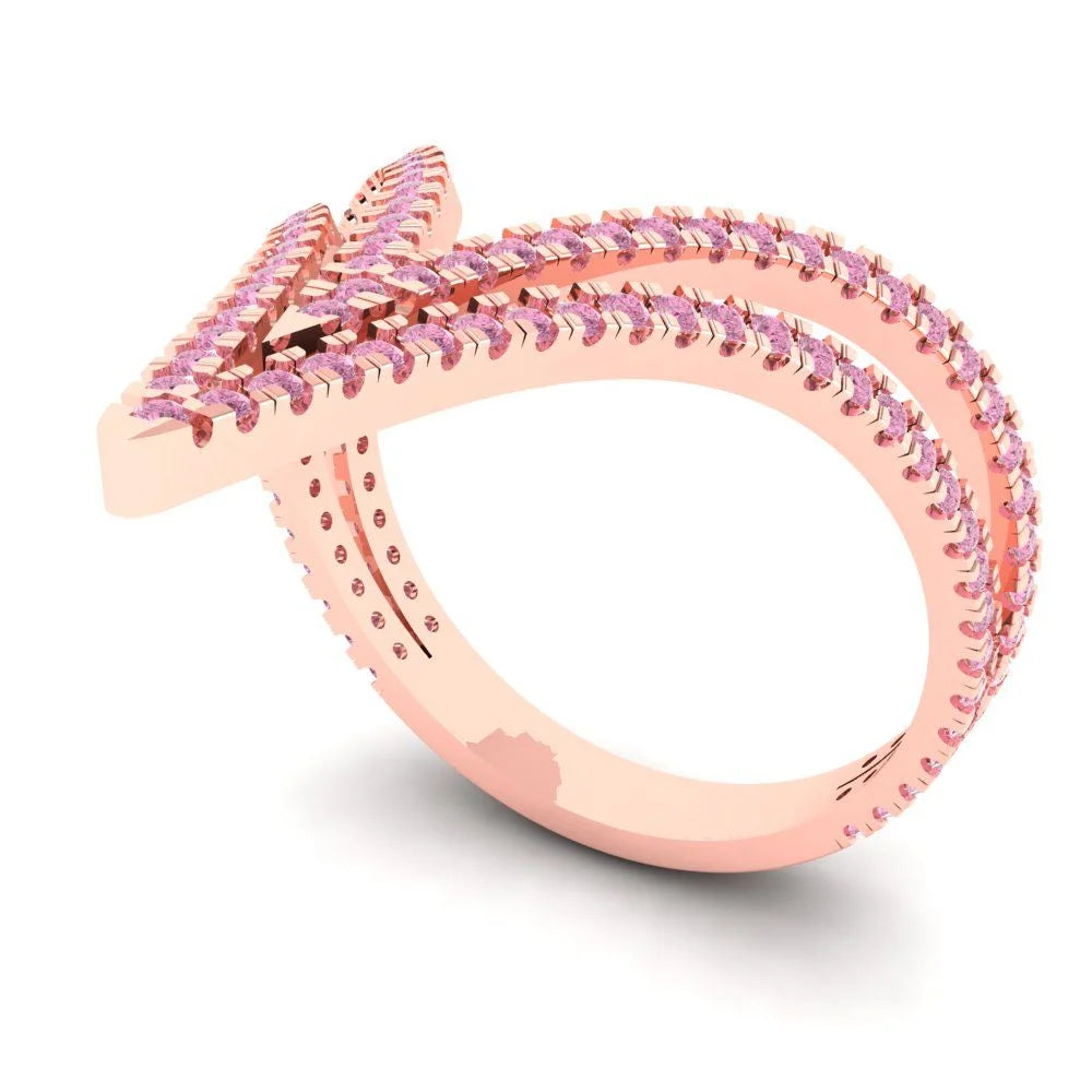 0.52 ct Pink Diamond 14k Rose Gold Ring size 3.75 O29382