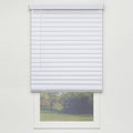 White Cordless PVC Faux Wood Blind 71.75 in. W x 48 in. L C703479