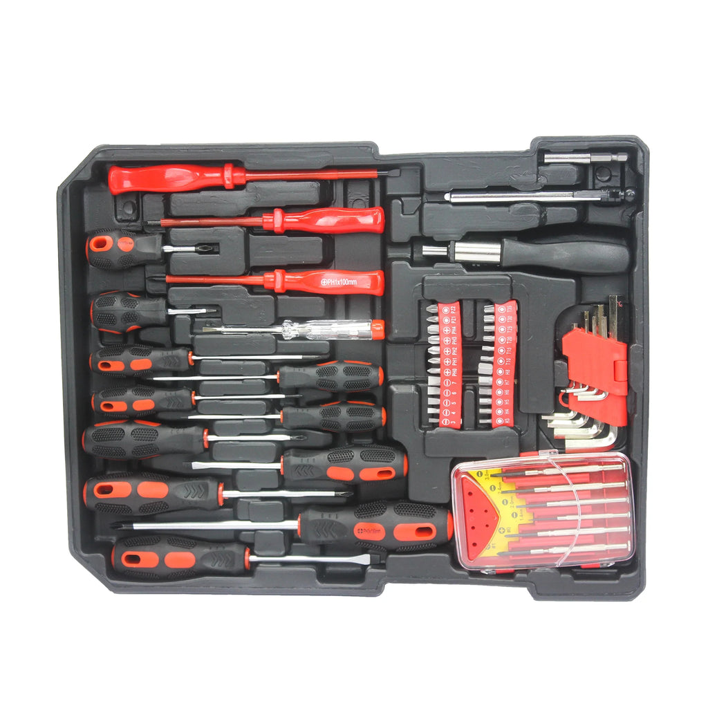 899PCS White Hand Tool Set with Rolling Tool Box M83750