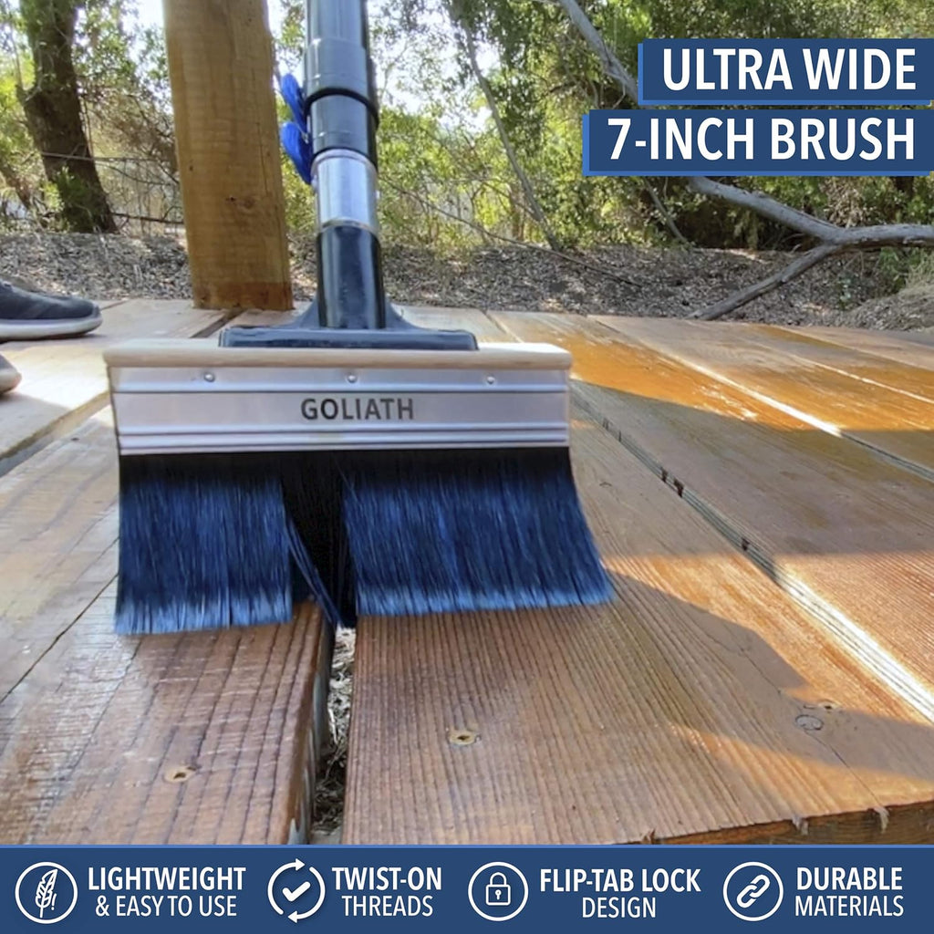 5-to-13 Foot Deck Stain Brush & Extension Pole Combo F458654