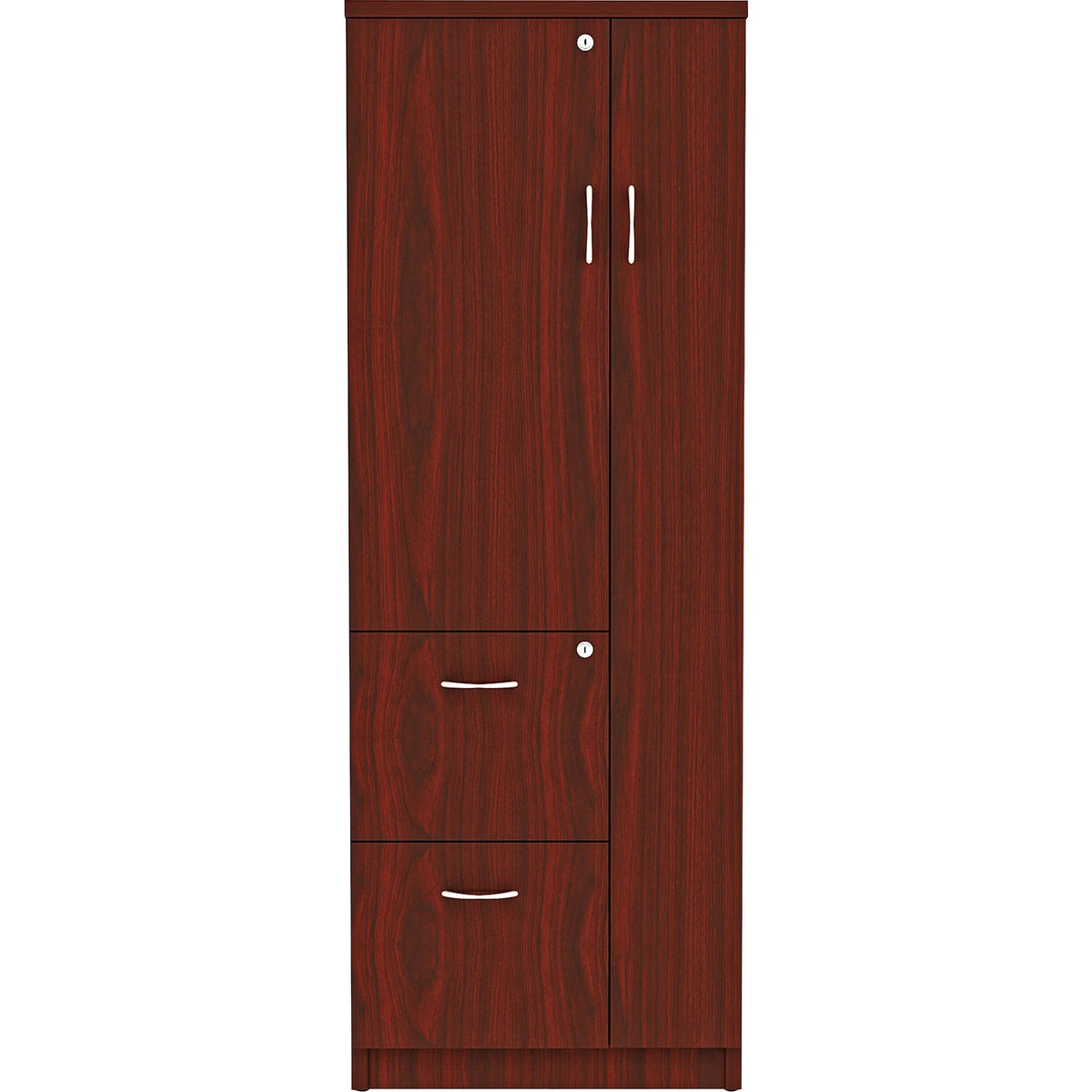 2 Drawer Mahogany Laminate Storage Cabinet T74567