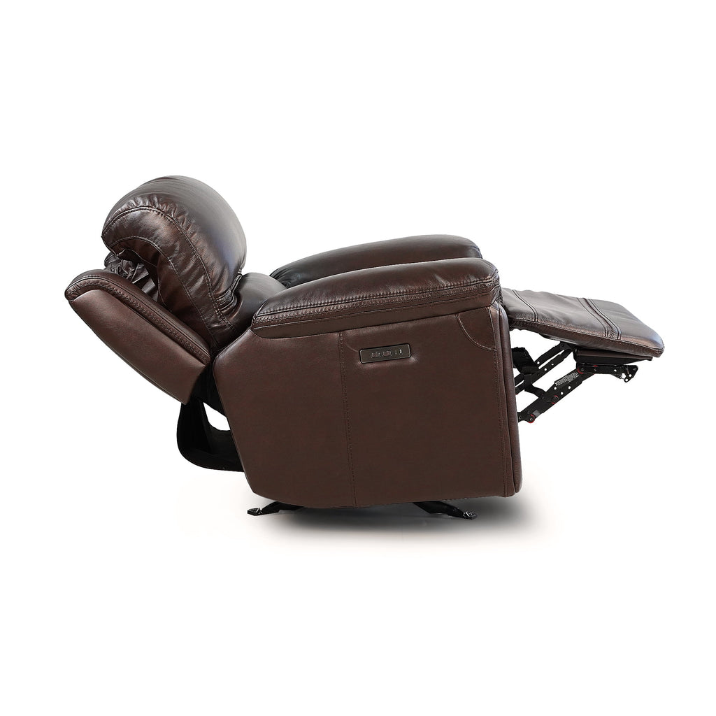 Top Grain Leather Power Recliner Glider Chair U106032