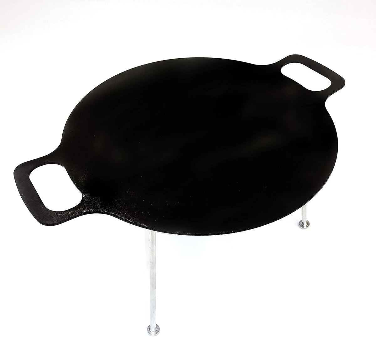 15 Inch Pre-seasoned Reversible Cast Iron Griddle Pan with Detachable Legs Y535232