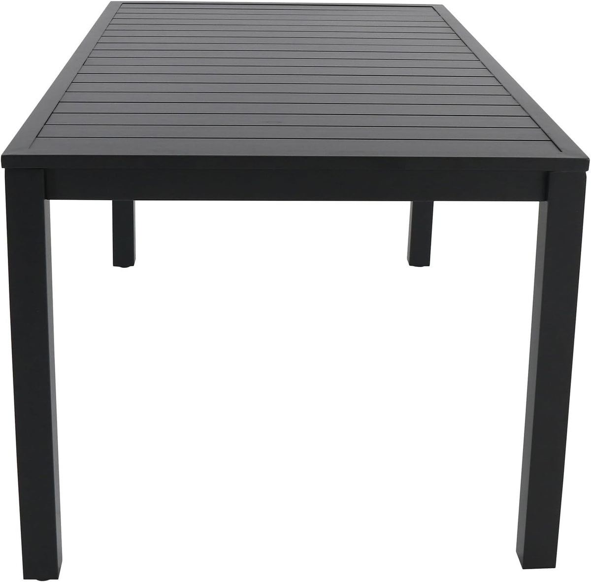 7-Piece Gray White Sling Chairs and Dining Table Outdoor Furniture R16051