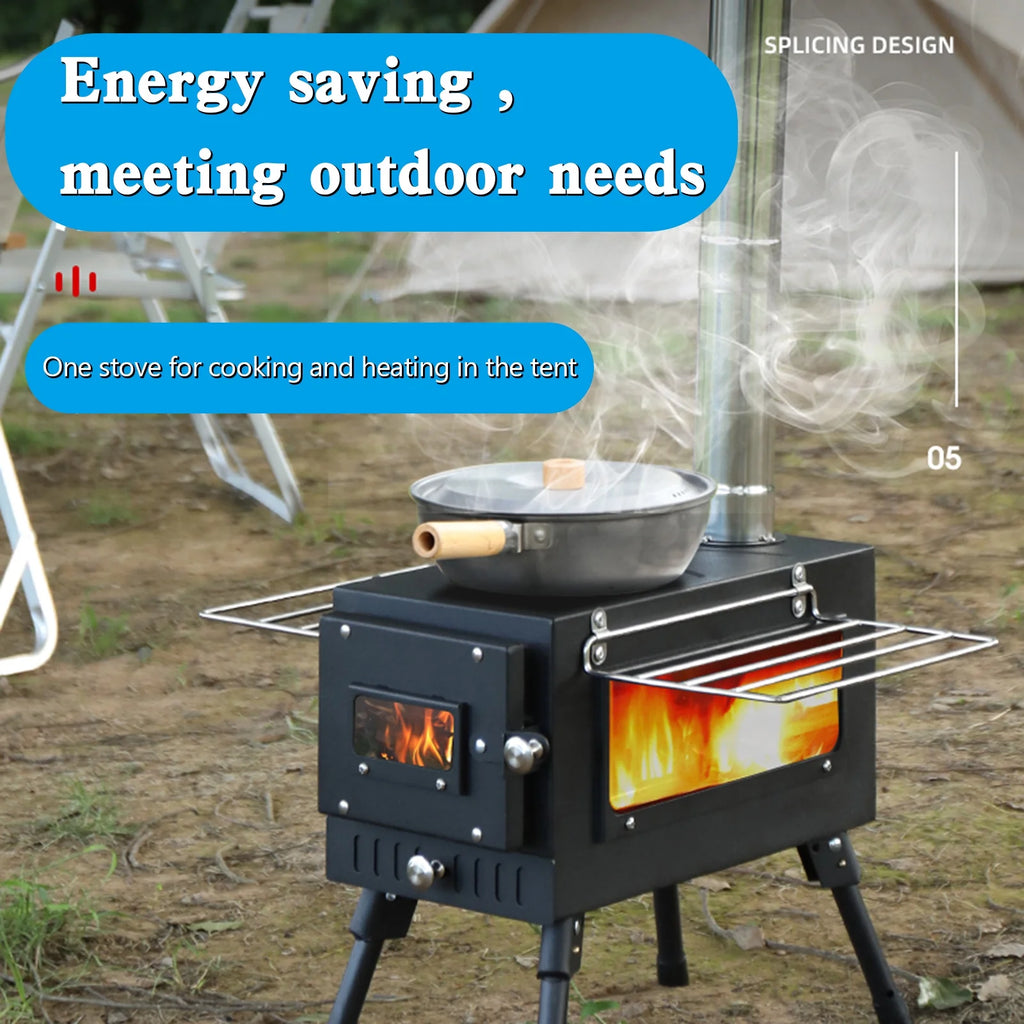 Outdoor Wood Burning Stove with Pipe V402