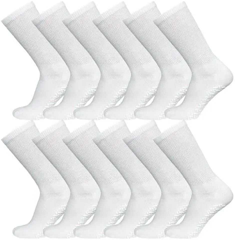 Men Non-Skid Cotton Crew Socks Z851860