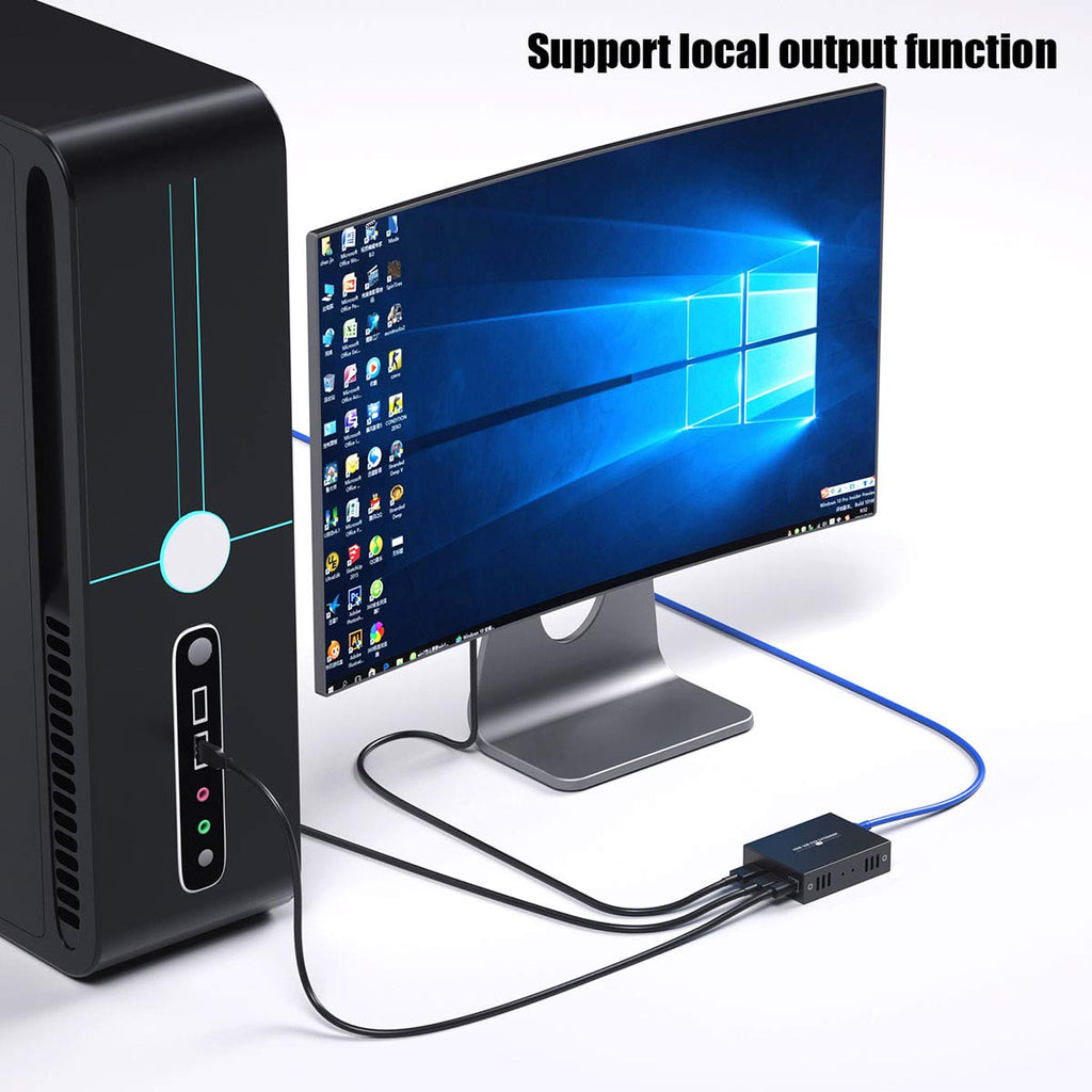 HDMI KVM USB Extender Transmit 1080p HD Video Over Cat5e/6 Ethernet Cable 50m (164ft) A7546
