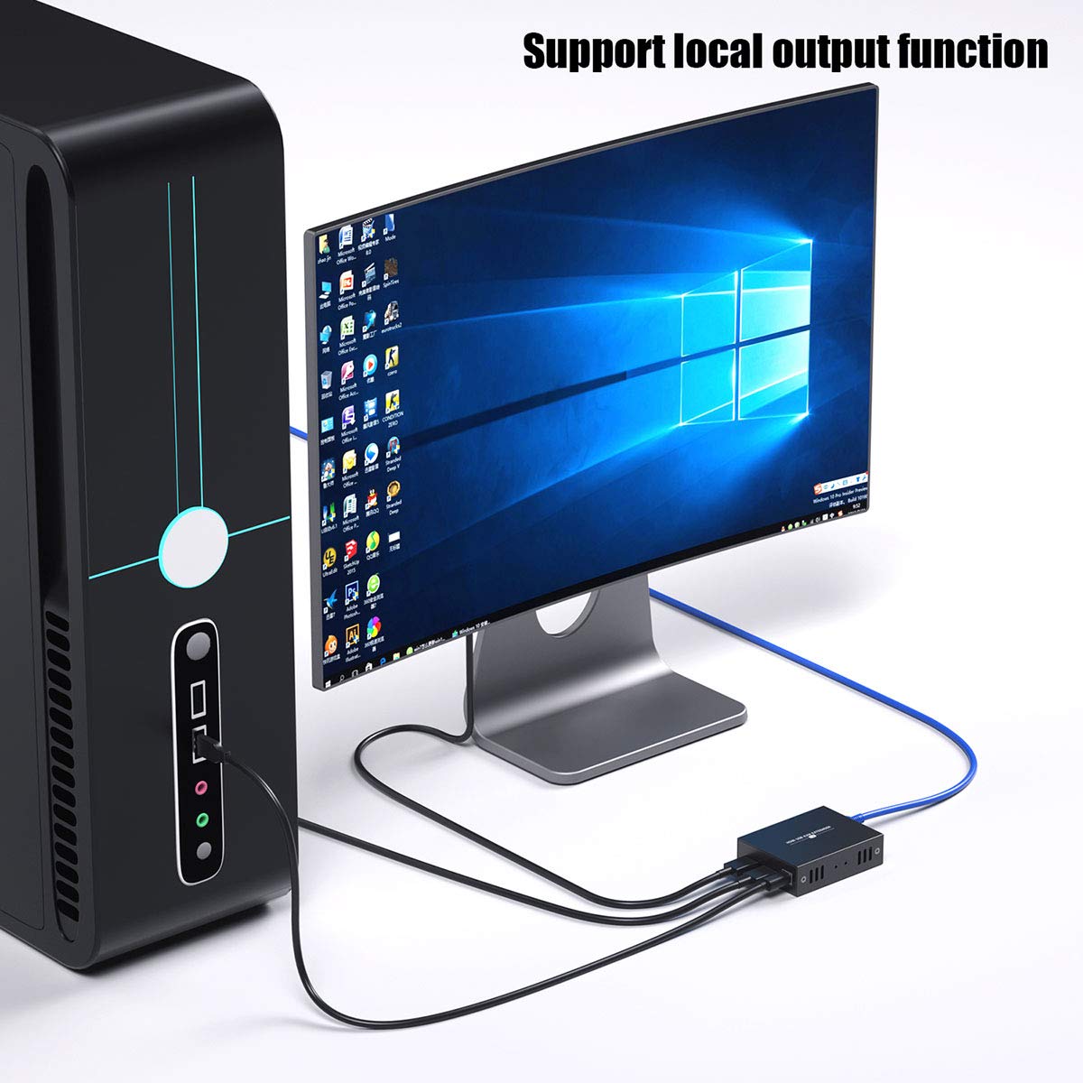 HDMI KVM USB Extender Transmit 1080p HD Video Over Cat5e/6 Ethernet Cable 50m (164ft) A7546