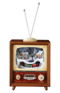 Brown Musical TV with Revolving Train W20022