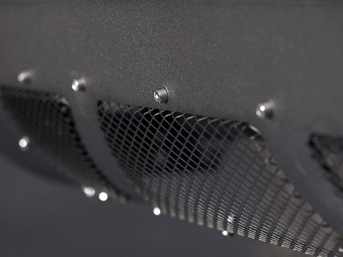 Matte Black Bull Bar with Mesh Skid Plate N9377