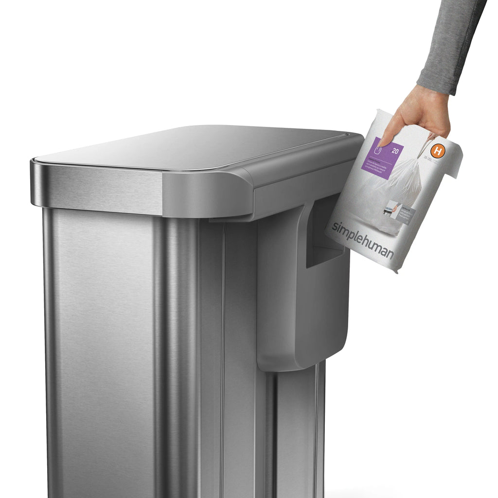 58 Liter Stainless Steel Dual Compartment Recycler Step Trash Can J821962