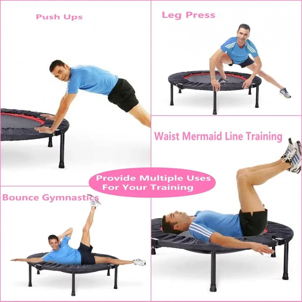 40 Foldable Mini Trampoline with Handrail X1249