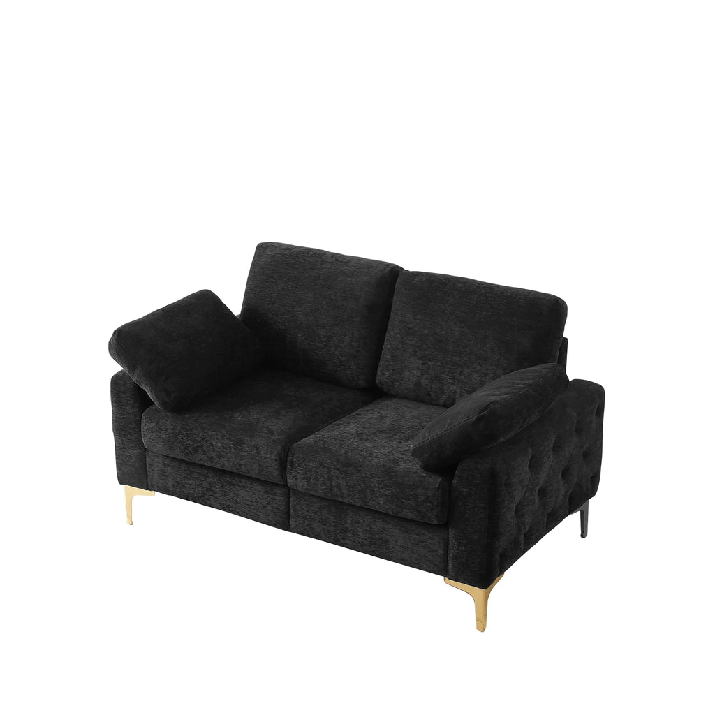 Chenille Upholstered 2 Seater Loveseat with Metal Legs J29207