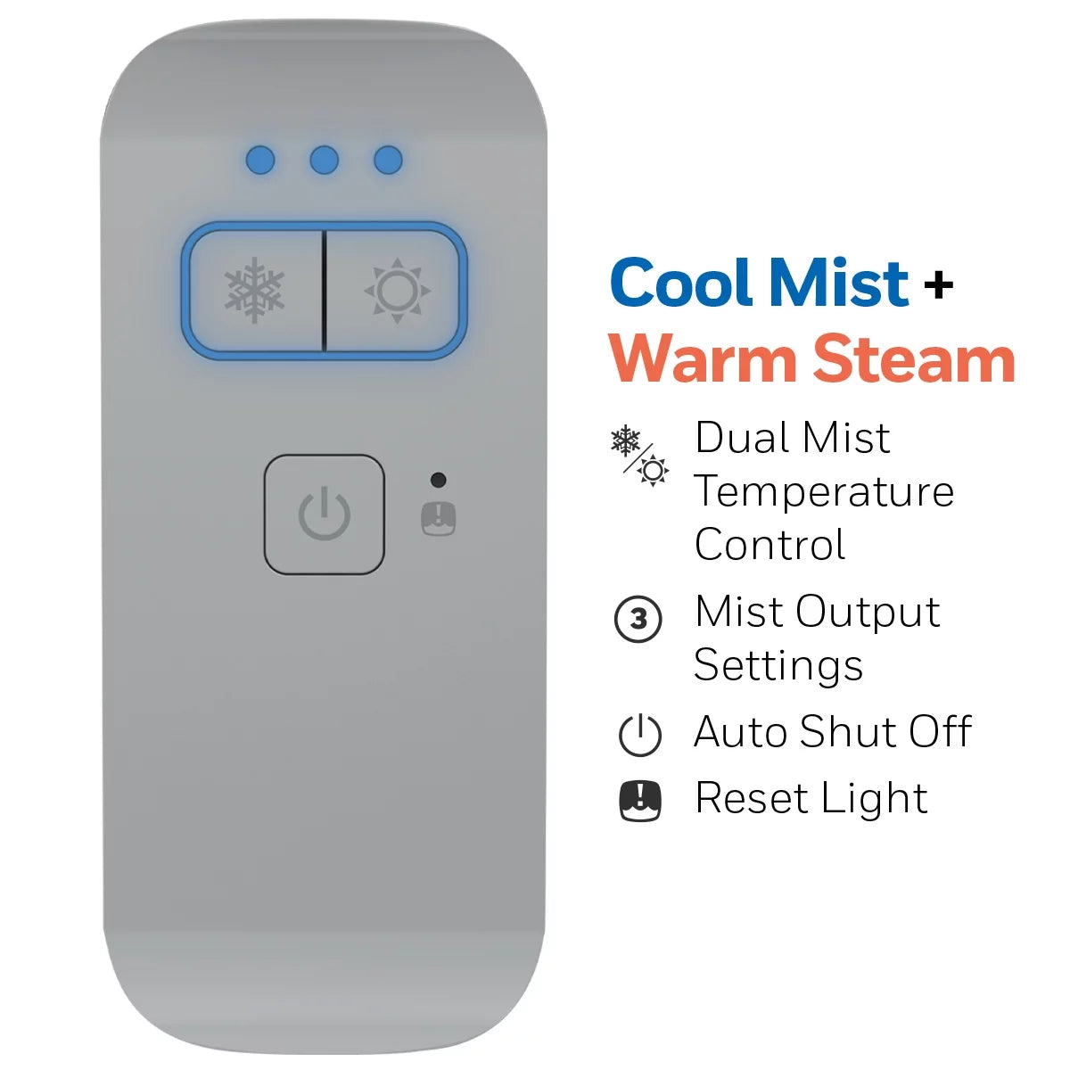 White Cool Warm Mist Humidifier, 600 sq ft V525756