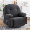Oversized Manual Swivel Rocker Recliner Chair with Heat and USB R13008