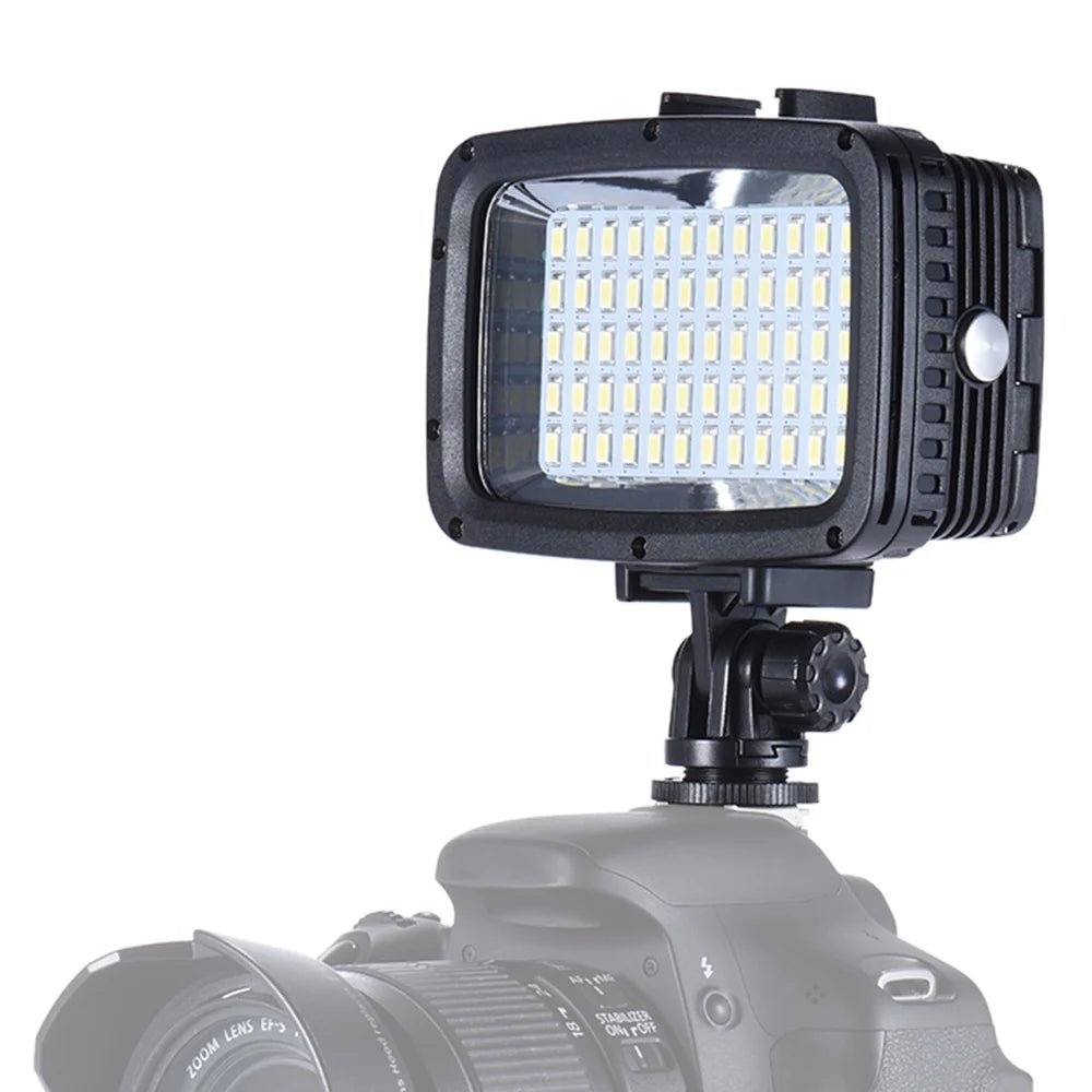 Ultra Bright 1800LM 3 Modes Waterproof Underwater 40m 5500K 60pcs Diving Fill-in Video Light with Hot Shoe Mount S8522