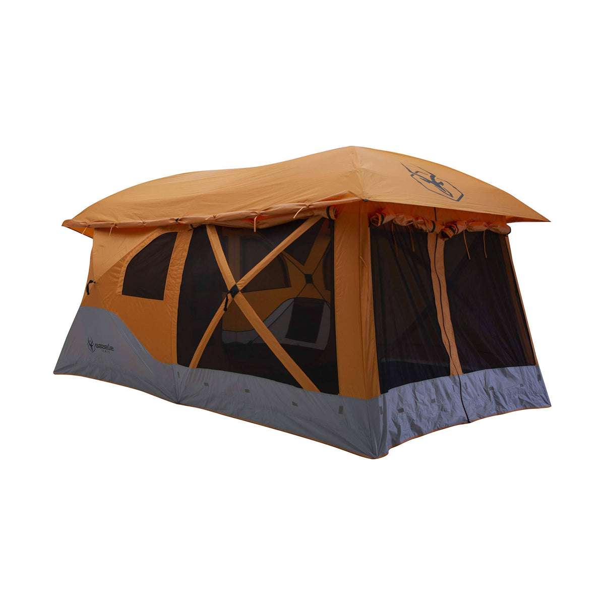 Orange 8 Person Pop Up Camping Hub Tent with Screen Room E678