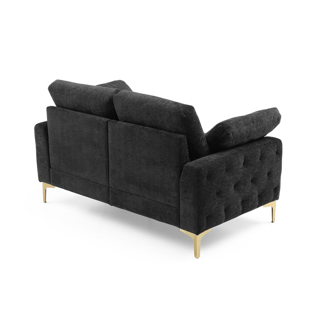 Chenille Upholstered 2 Seater Loveseat with Metal Legs J29207