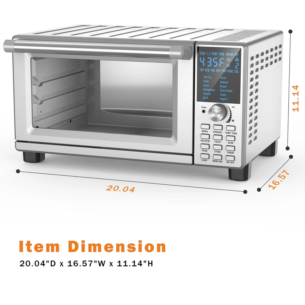 NuWave Bravo XL 30 QT Air Fryer Toaster Oven Combo with Temperature Probe X78544