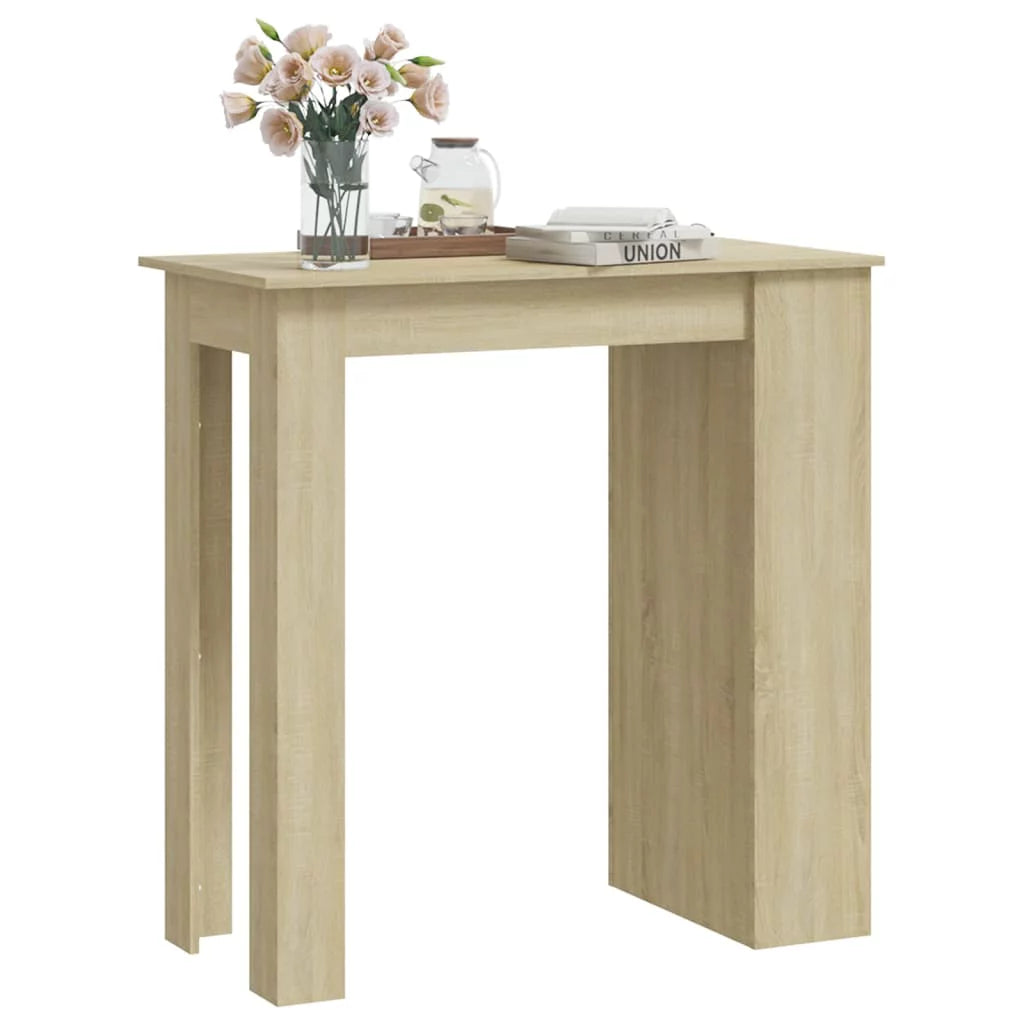 Bar Table with Storage Rack Engineered Wood C683353