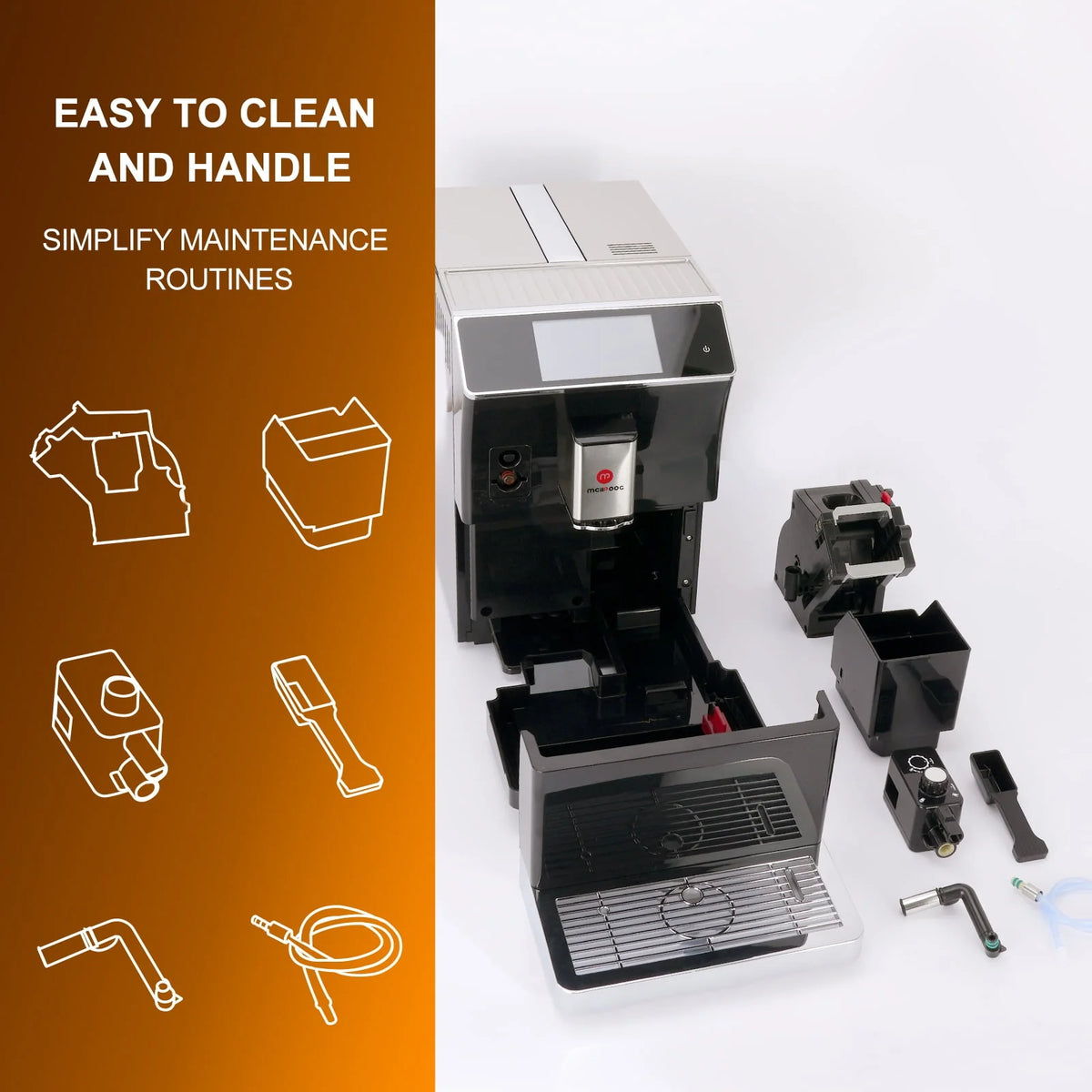 Black Super automatic Espresso Coffee Machine D682