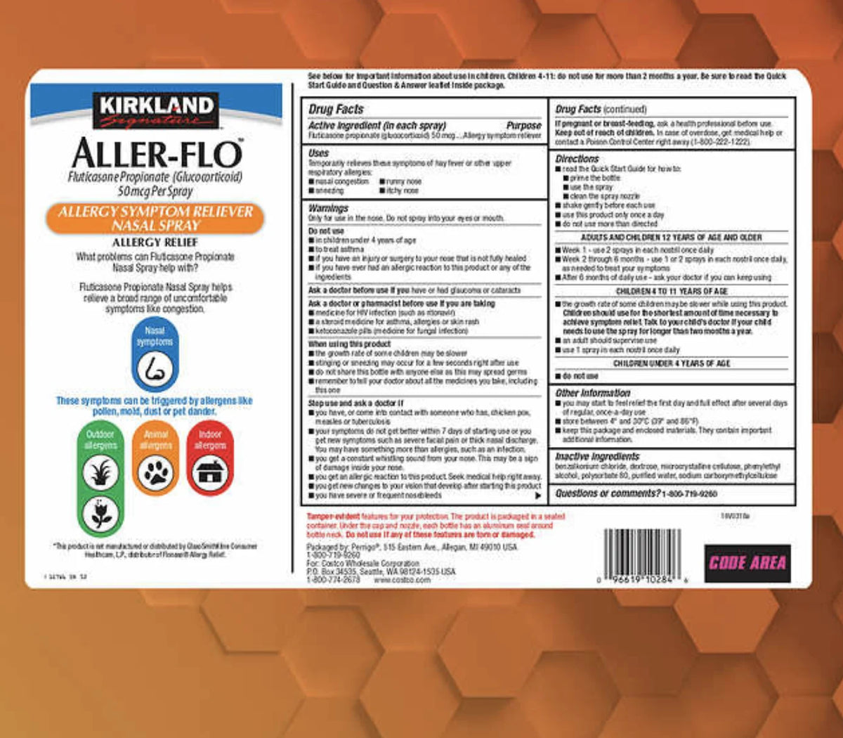 Aller-Flo 50mcg Allergy Spray, 5 Bottles G6270