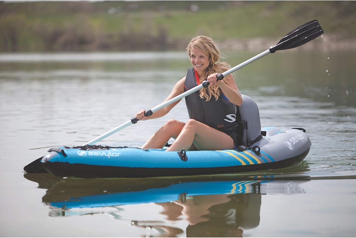 1-Person Inflatable Kayak with Hand Pump & Paddle F732065
