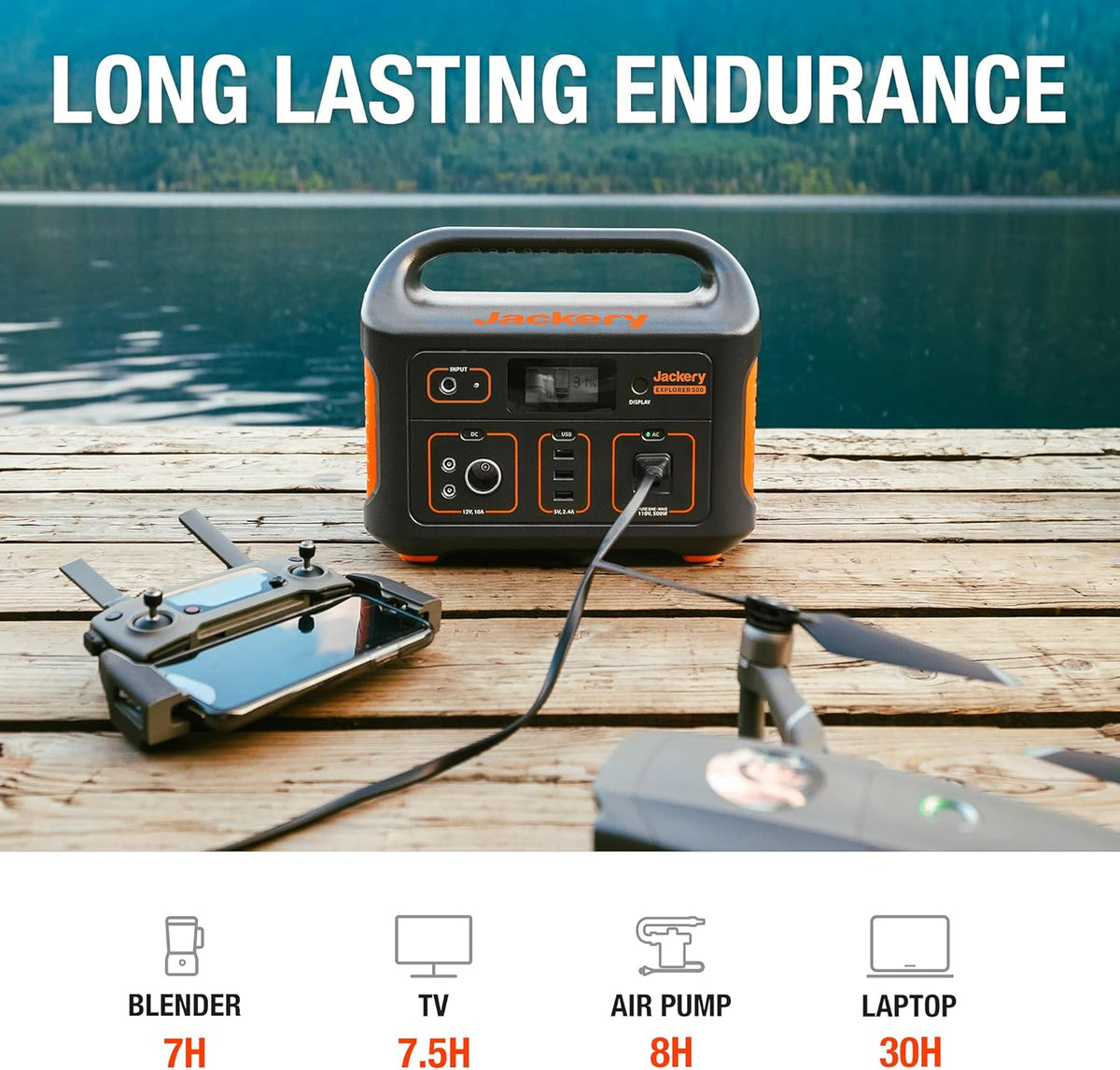 518Wh Solar Generator with Solar Saga 100 Y6683