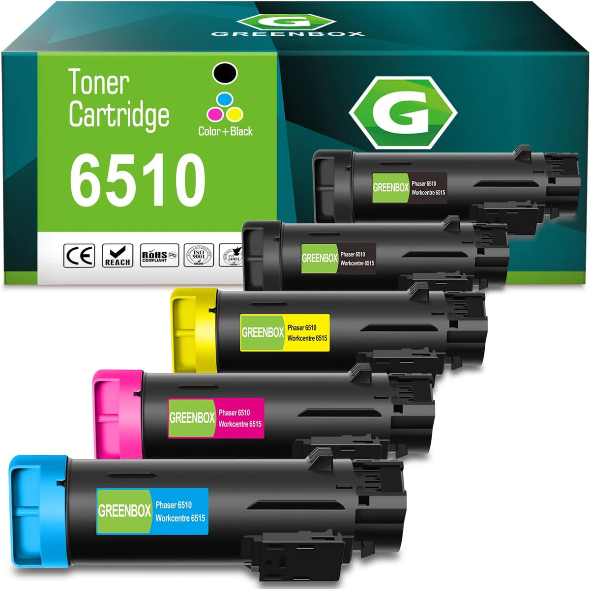 Remanufactured Toner Cartridge High Yield (2 Black 1 Cyan 1 Magenta 1 Yellow) E124125