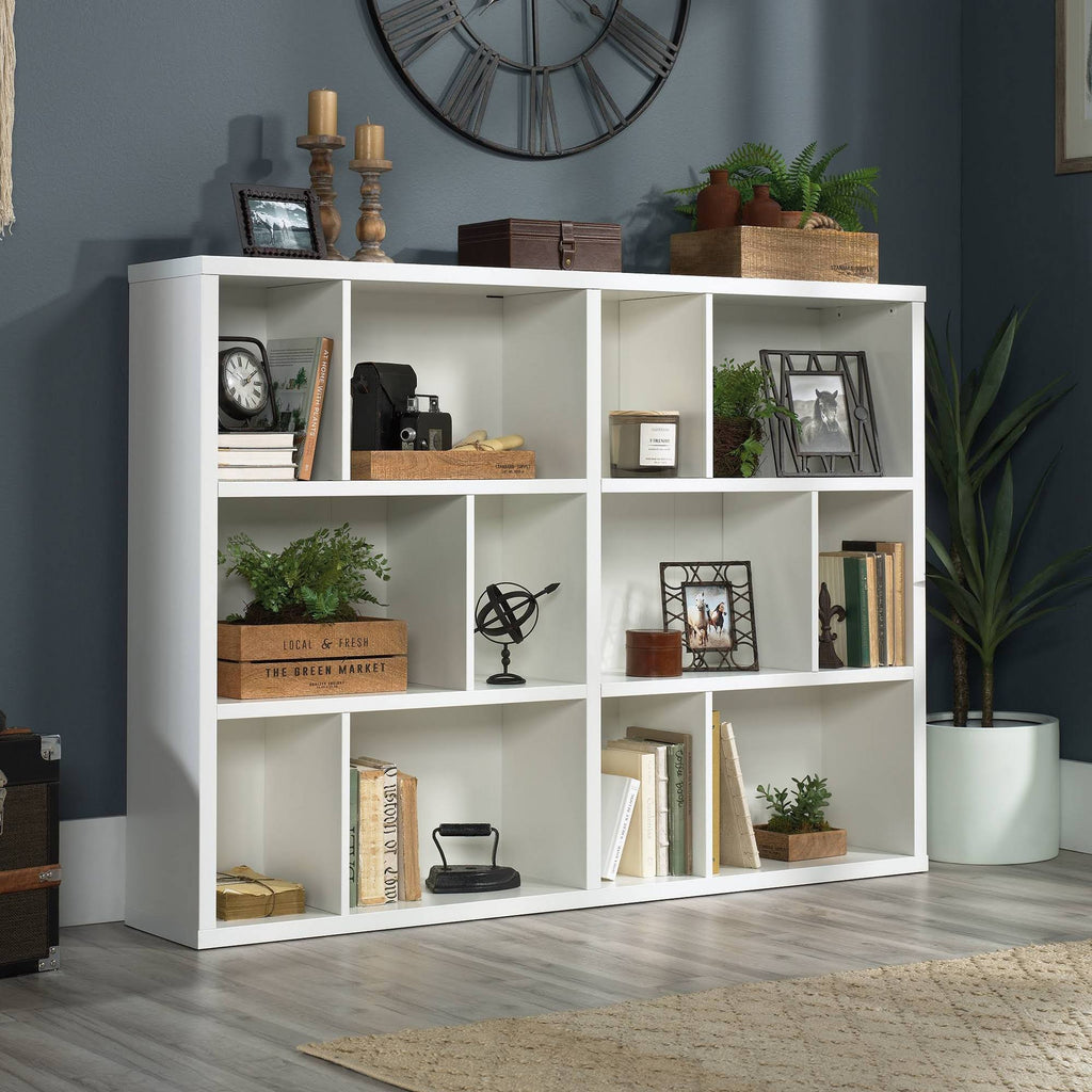 Glacier White Engineered Wood Horizontal Bookcase U42960