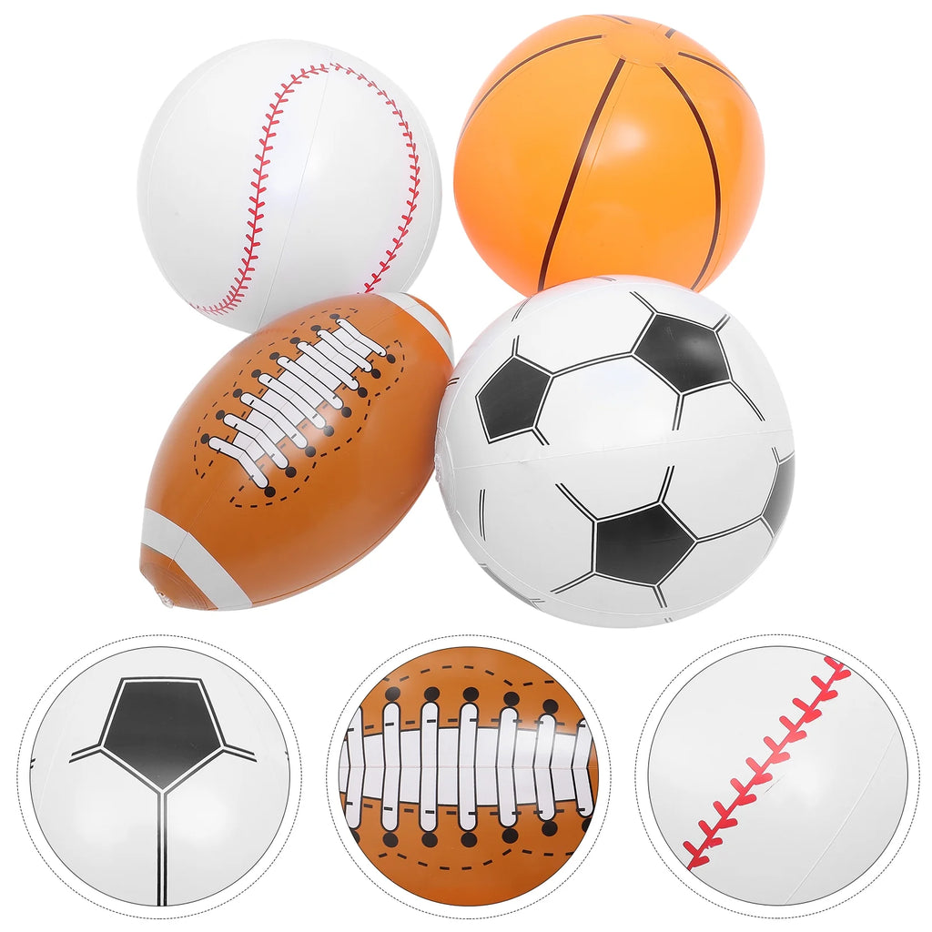 Inflatable Beach Ball Set of 4 Y58517