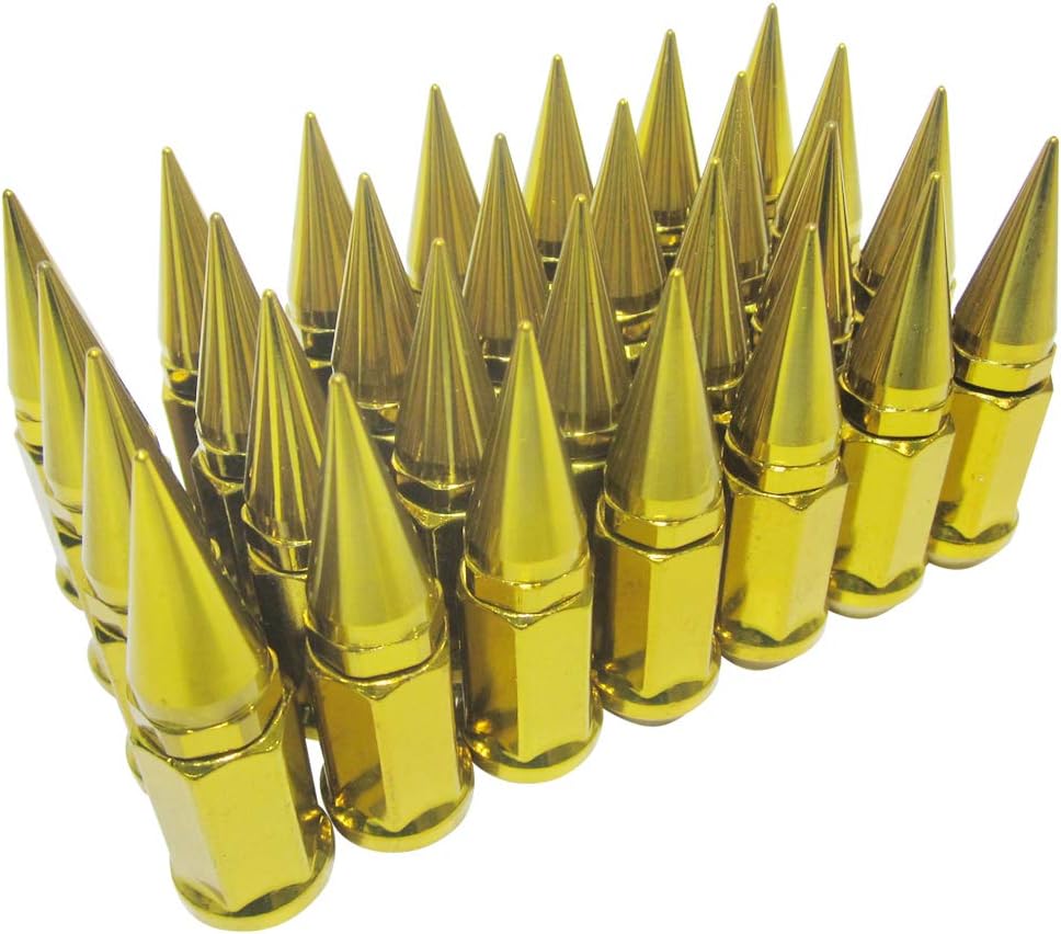 32 pc Extended Spike Lug Nut M12x1.25 Conical Seat Hex 3/4 X61021