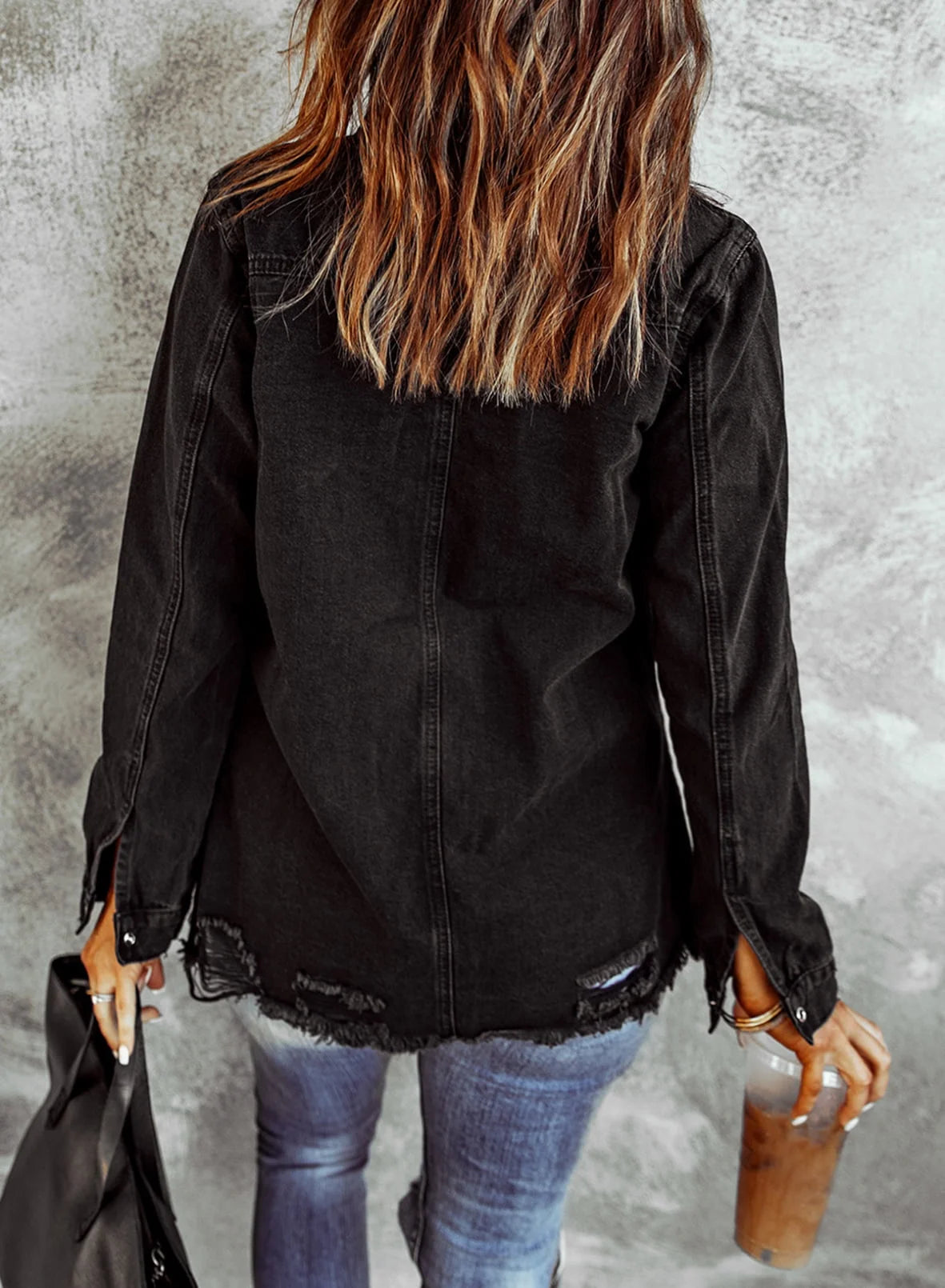 Distressed Denim Jacket C63989