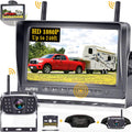 Wireless HD 1080P 7'' Split Screen DVR Backup Camera 4 Channel Infrared Night Vision L9681