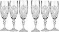 6 Cut Crystal Champagne Glasses 200Ml/6.8Oz D162093