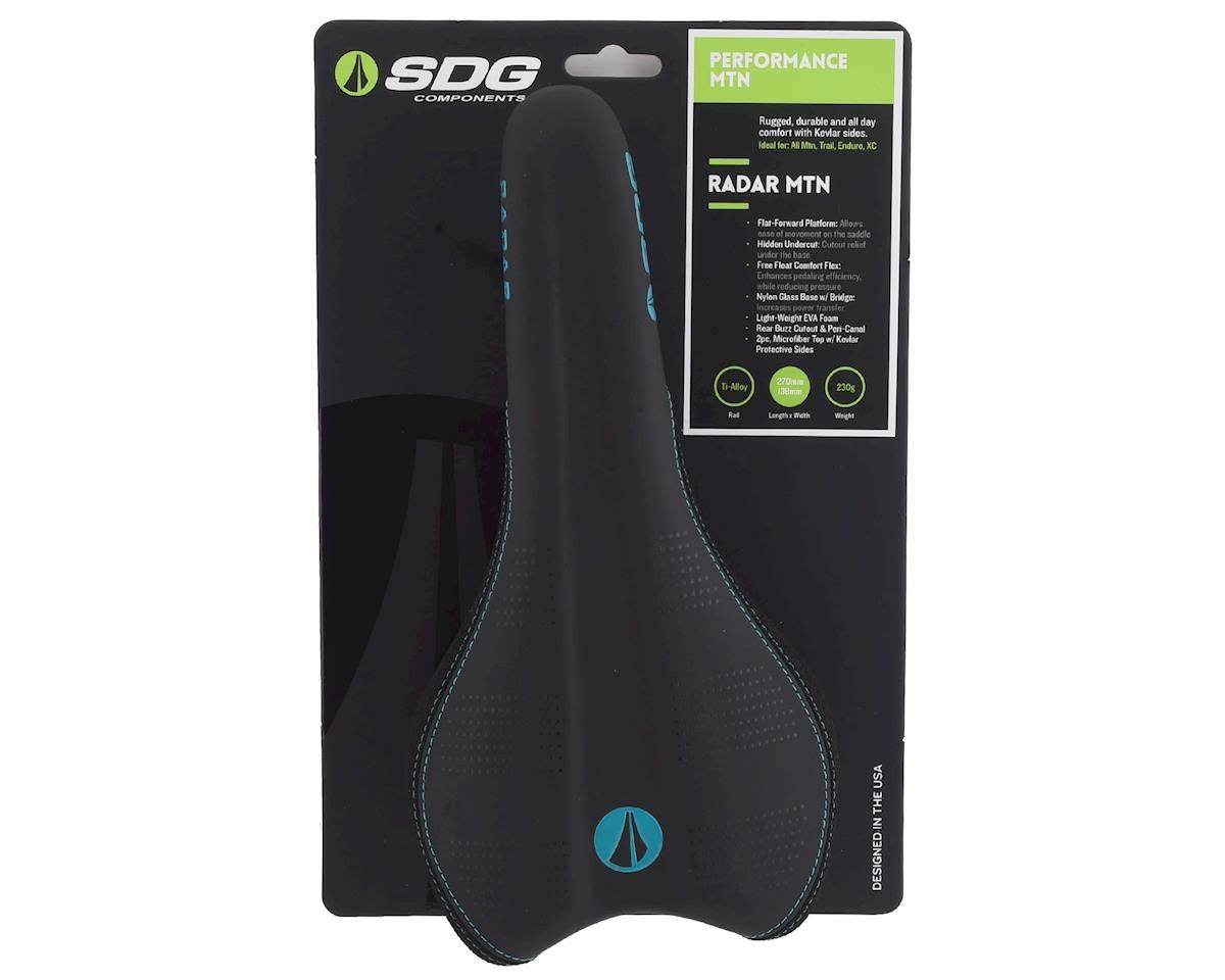 Turquoise Black Saddle with Ti-Alloy Rails X178