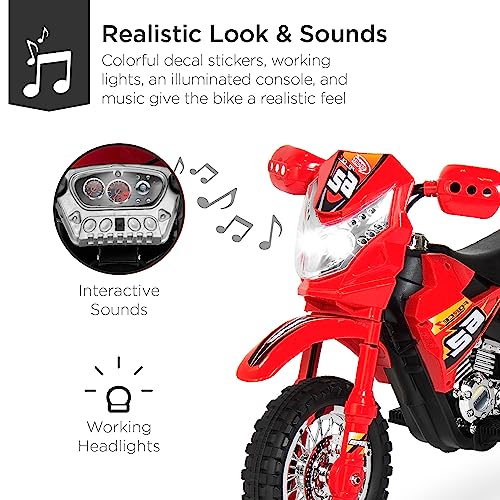 6V Kids Ride On Motorcycle with Training Wheels Black Q510605