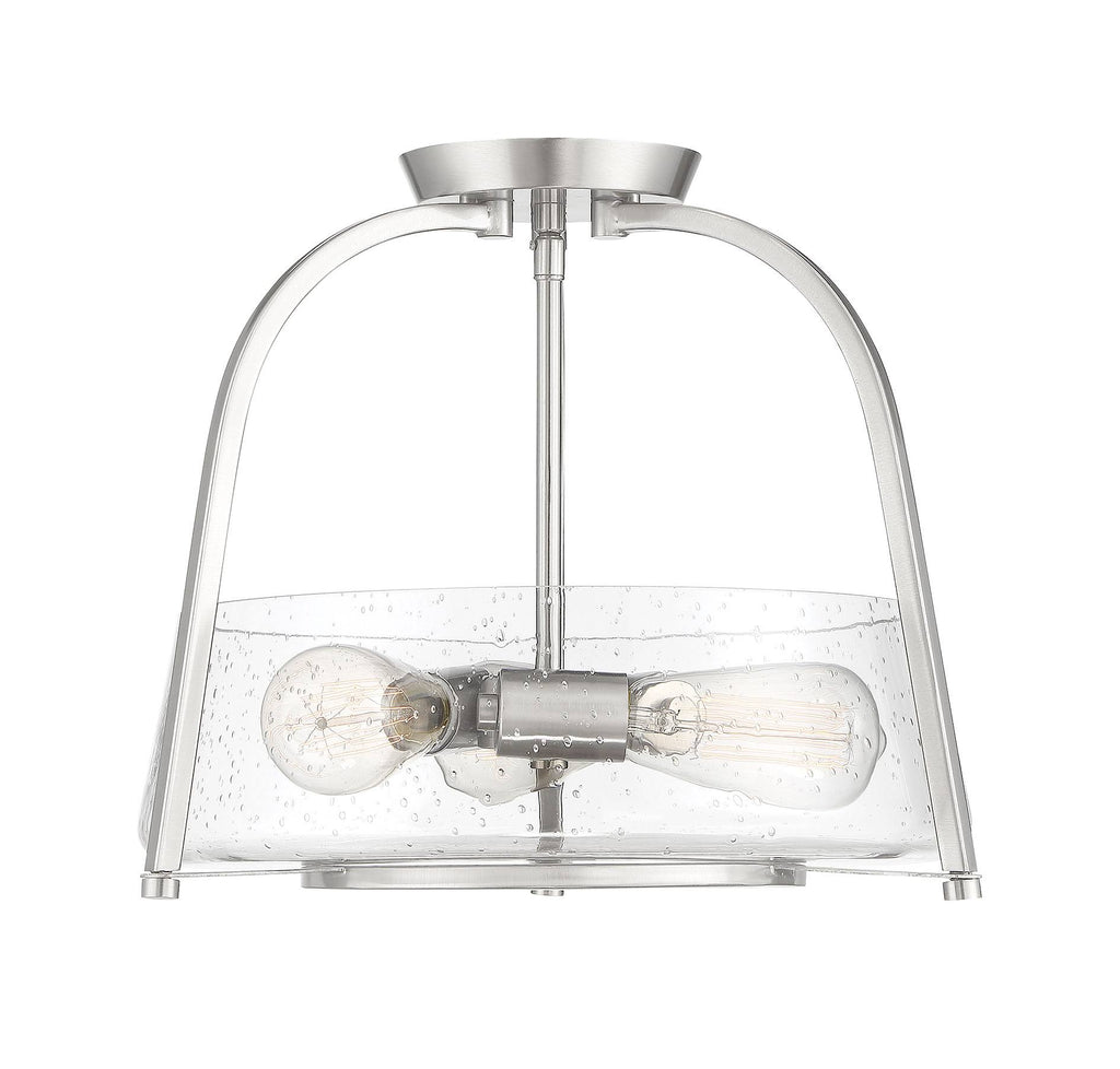 Satin Nickel Semi Flush Mount T1963