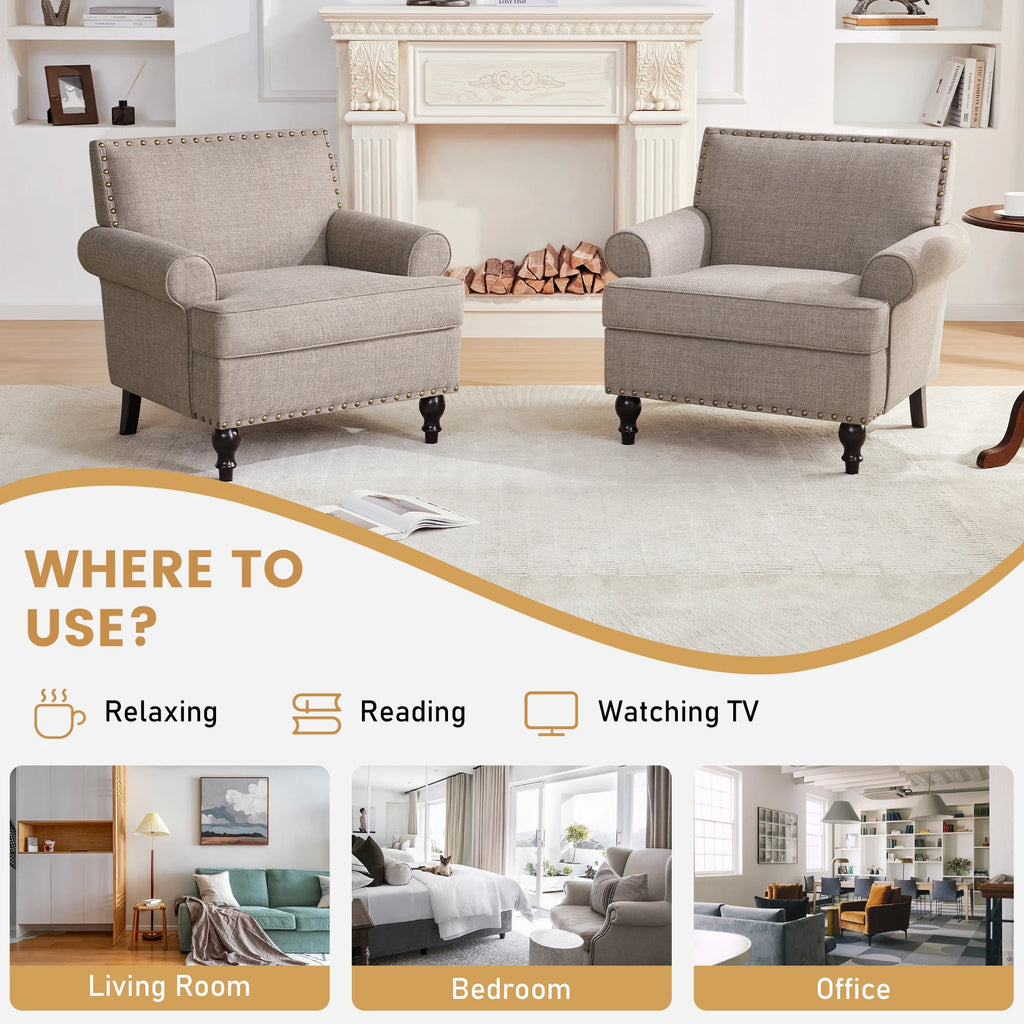 Brown Upholstered Accent Chair P11243