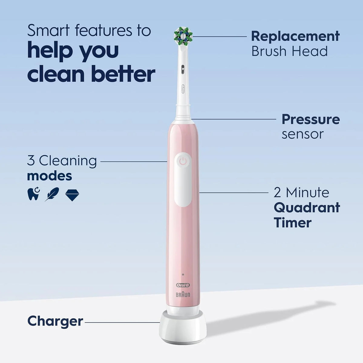 White Rechargeable Electric Toothbrush F965925