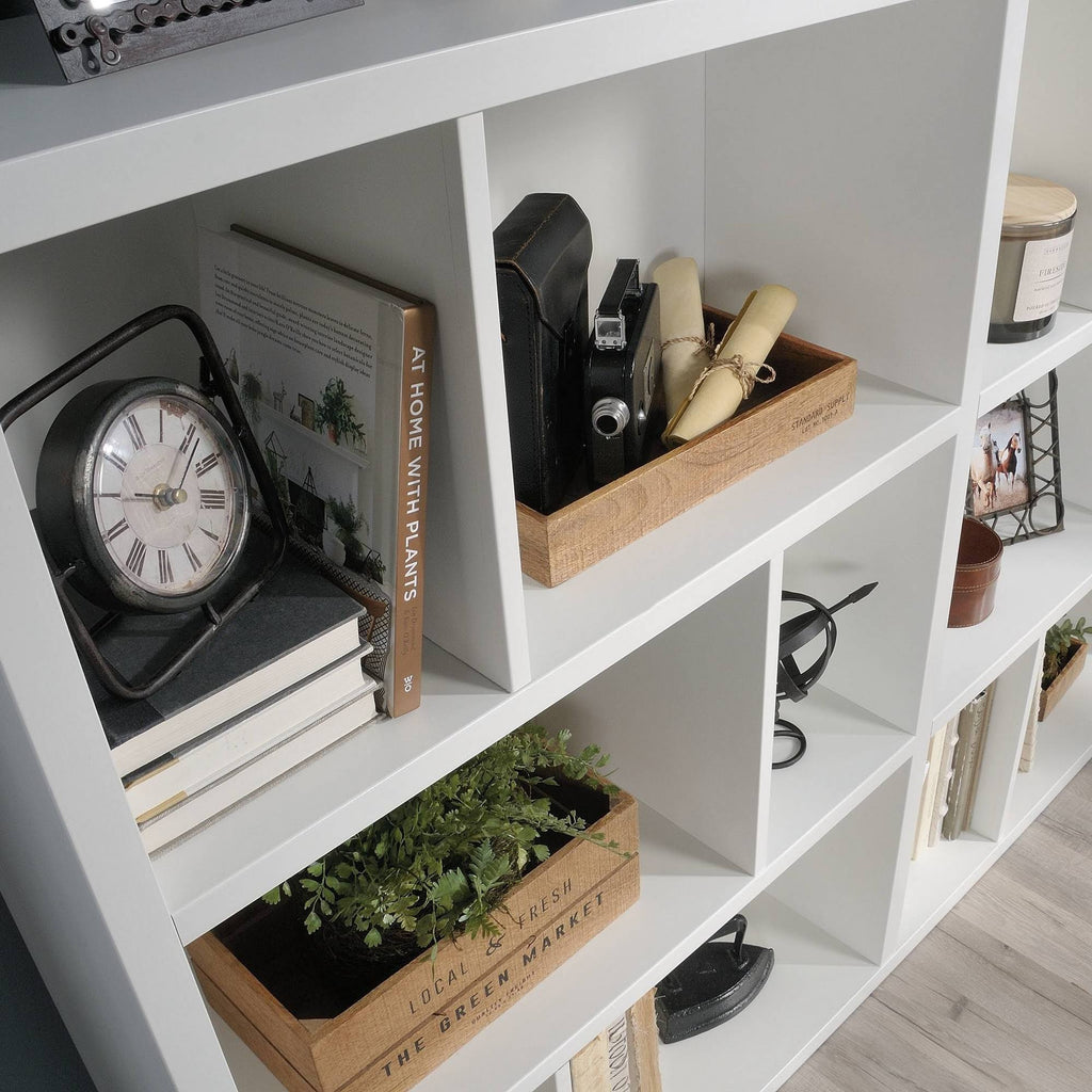 Glacier White Engineered Wood Horizontal Bookcase U42960