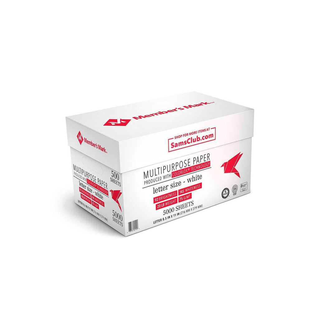 5000 Sheets 20lb Copy Paper 92 Bright 8-1/2 x 11 C865400