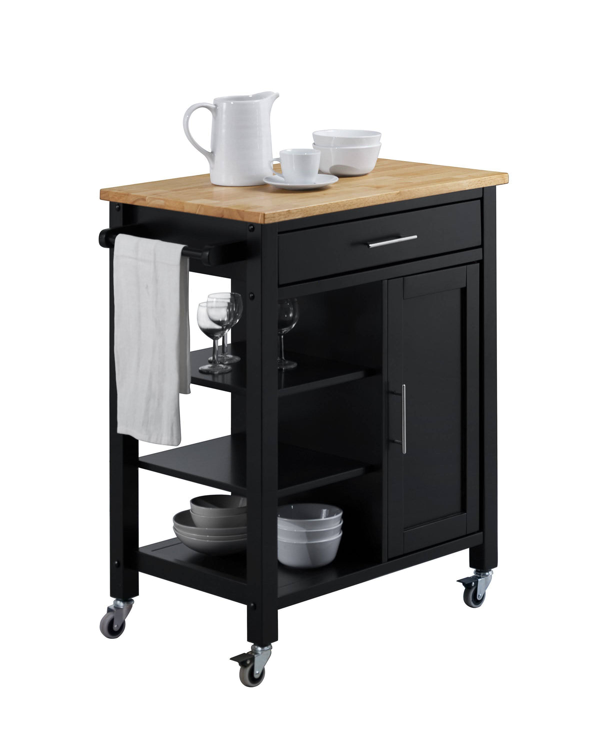 Black Kitchen Cart T2352