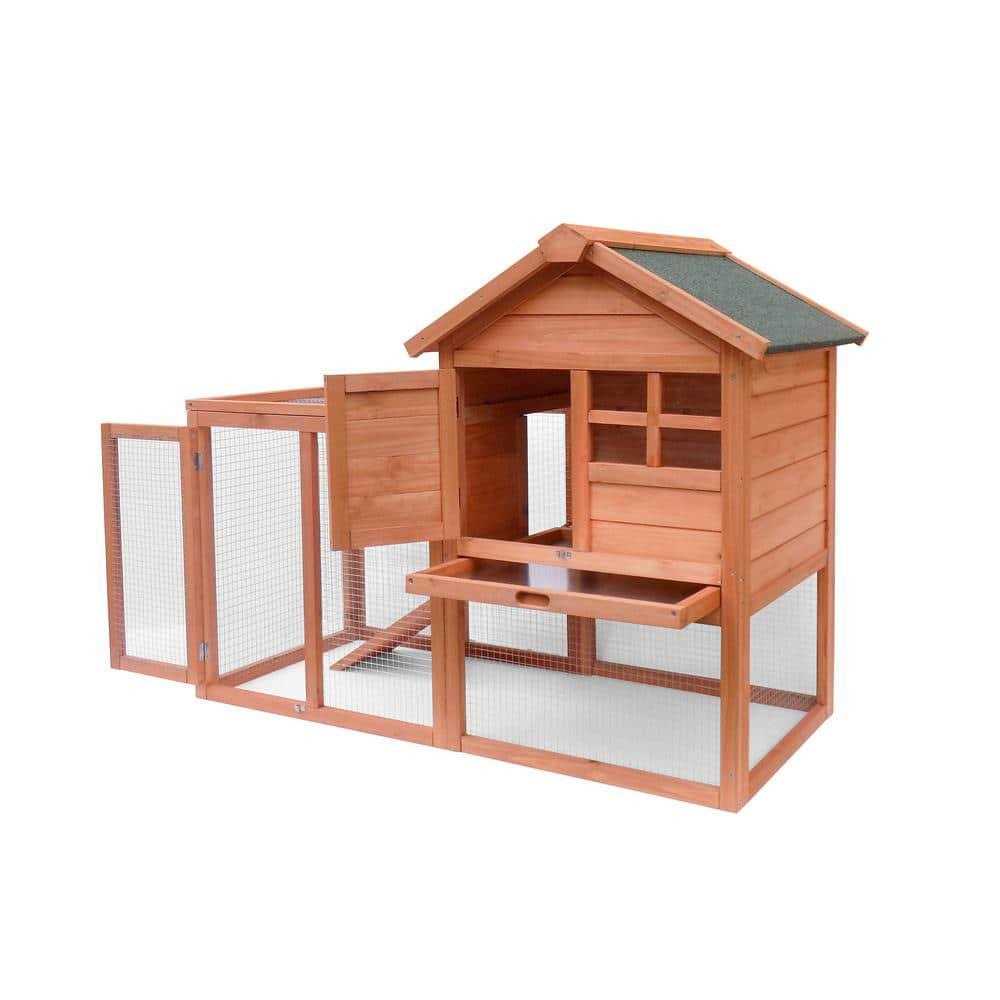 Wooden Chicken Coop with Run H81570