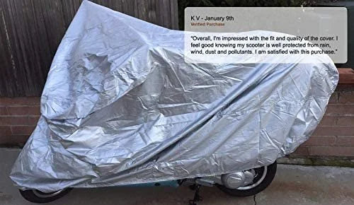 Motorcycle Cover with Reinforced Securing Straps and Storage Bag G5553